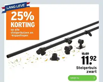 GAMMA Steigerbuis Zwart 25% Korting aanbieding