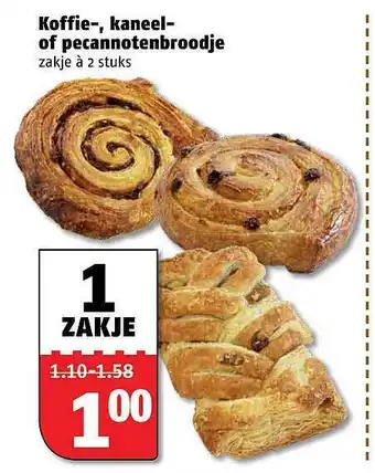 Poiesz Koffie-, Kaneel- Of Pecannotenbroodje aanbieding