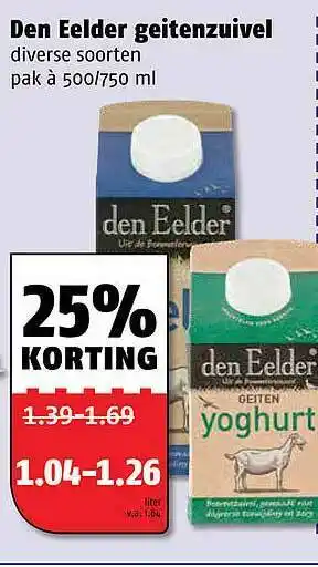 Poiesz Den Eelder Geitenzuivel 25% Korting aanbieding