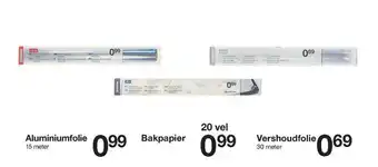 Zeeman Aluminiumfolie, bakpapier of vershoudfolie aanbieding