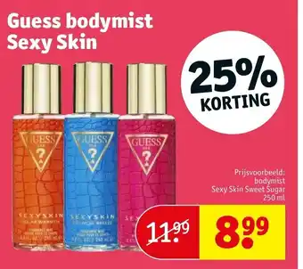 Kruidvat Guess bodymist sexy skin aanbieding