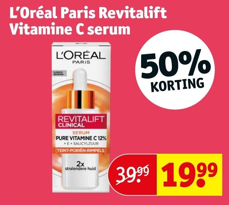 L'oreal paris revitalift vitamine C serum aanbieding bij Kruidvat