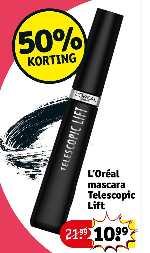 L'oreal mascara telescopic lift aanbieding bij Kruidvat