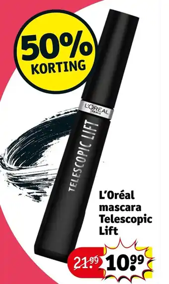 Kruidvat L'oreal mascara telescopic lift aanbieding