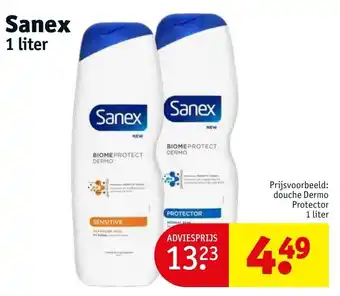 Kruidvat Sanex 1 liter aanbieding