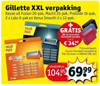 Kruidvat Gillette XXL verpakking aanbieding