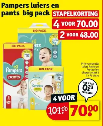 Kruidvat Pampers luiers en pants big pack aanbieding