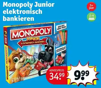 Kruidvat Monopoly junior elektronisch bankieren aanbieding