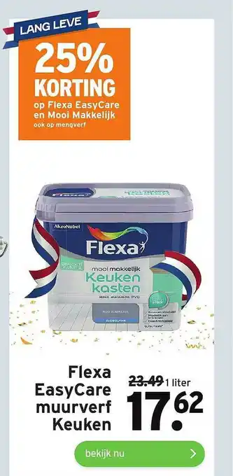 GAMMA Flexa EasyCare Muurverf Keuken 25% Korting aanbieding