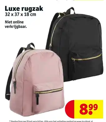 Kruidvat Luxe rugzak aanbieding