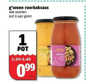 Poiesz G'woon Roerbaksaus aanbieding