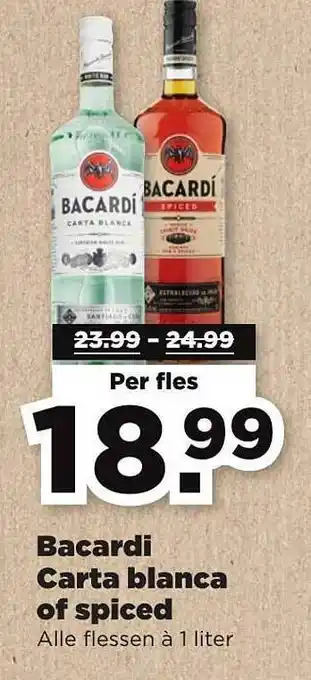 PLUS Bacardi Carta Blanca Of Spiced aanbieding