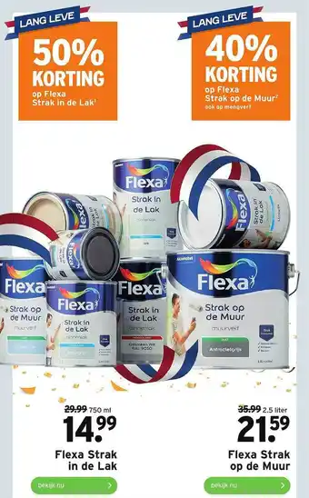 GAMMA Flexa Strak In De Lak Of Flexa Strak Op De Muur 40% - 50% Korting aanbieding