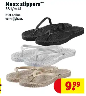 Kruidvat Mexx slippers aanbieding