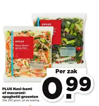 PLUS Plus Nasi-Bami Of Macaroni-Spaghetti Groenten aanbieding