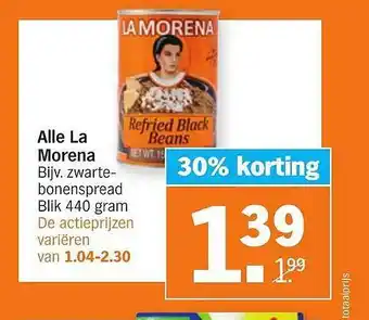 Albert Heijn Alle La Morena 30% Korting aanbieding