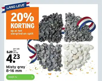 GAMMA Misty Grey 8-16 Mm 20% Korting aanbieding