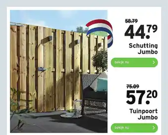 GAMMA Schutting Jumbo Of Tuinpoort Jumbo aanbieding