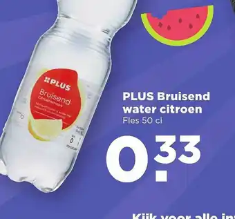 PLUS Plus Bruisend Water Citroen aanbieding