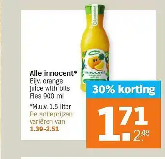 Albert Heijn Alle Innocent 30% Korting aanbieding