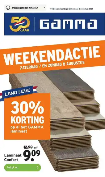 GAMMA Laminaat Confort 30% Korting aanbieding