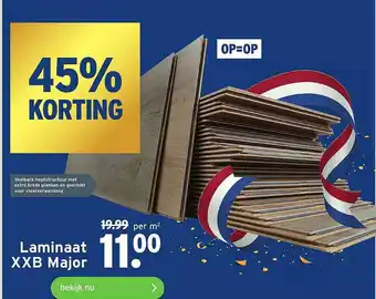 GAMMA Laminaat XXB Major 45% Korting aanbieding