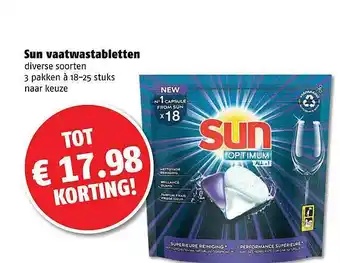 Poiesz Sun Vaatwastabletten aanbieding