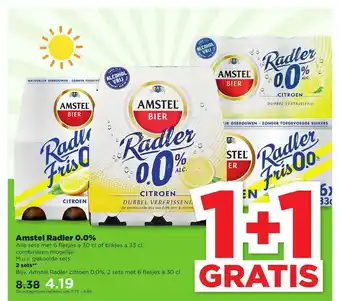 PLUS Amstel Radler 0.0% 1+1 Gratis aanbieding