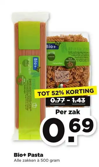 PLUS Bio+ Pasta Tot 52% Korting aanbieding