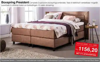 Woonsquare Boxspring President aanbieding