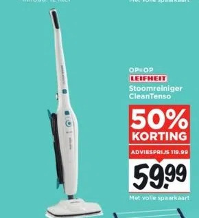 Vomar Voordeelmarkt Leifheit stoomreiniger cleantenso aanbieding