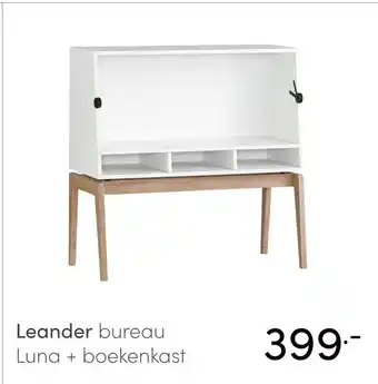 Baby & Tiener Leander bureau Luna + boekenkast aanbieding