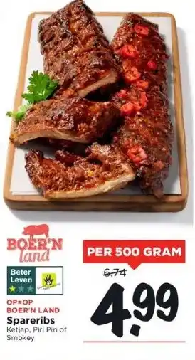 Vomar Voordeelmarkt Spareribs ketjap, piri piri of smokey aanbieding