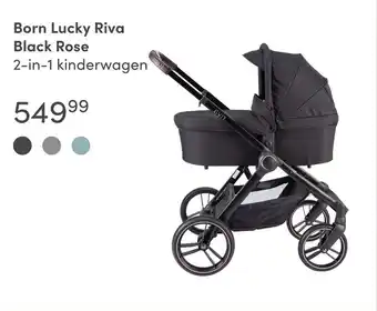 Baby & Tiener Born Lucky Riva Black Rose 2-in-1 kinderwagen aanbieding