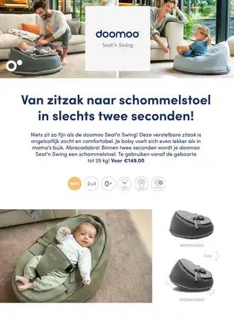 Baby & Tiener doomoo Seat'n Swing aanbieding