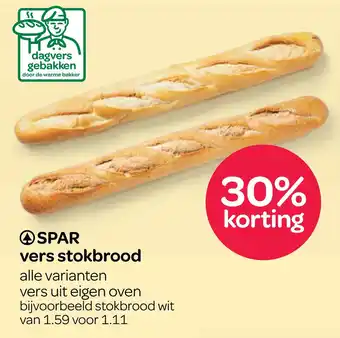 Spar Spar vers stokbrood aanbieding