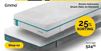 Beter Bed Emma matrassen Smart, Helix en Diamond aanbieding