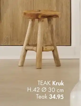 Casa TEAK Kruk aanbieding