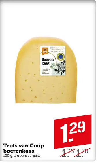 Coop Trots van Coop boerenkaas aanbieding