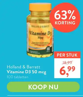 Holland & Barrett Holland & Barrett Vitamine D3 50 mcg aanbieding