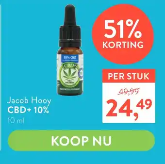 Holland & Barrett Jacob Hooy CBD+ 10% aanbieding