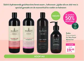 Holland & Barrett Sukin For Men Facial Moisturiser aanbieding