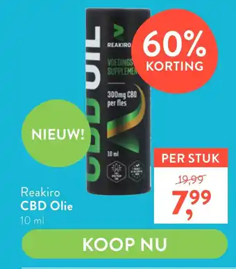 Holland & Barrett Reakiro CBD Olie aanbieding