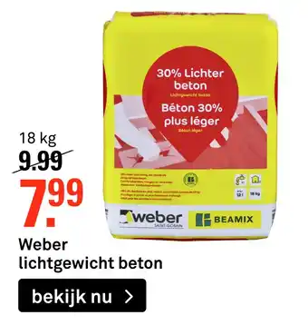 Karwei Weber lichtgewicht beton aanbieding