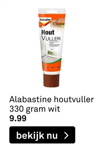 Karwei Alabastine houtvuller 330 gram wit aanbieding