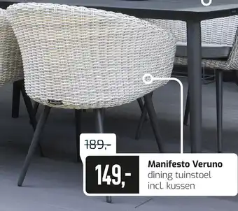 Kees Smit Manifesto Veruno dining tuinstoel incl. kussen aanbieding