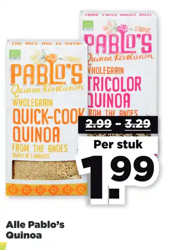 PLUS Alle Pablo's Quinoa aanbieding