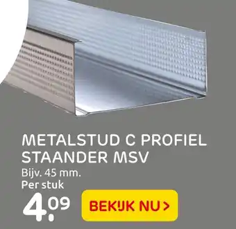 Praxis Metalstudc profiel staander msv aanbieding