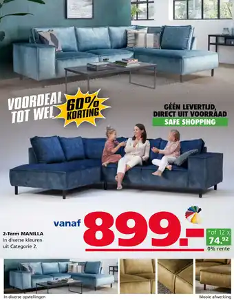 Seats and Sofas 2-Term MANILLA aanbieding