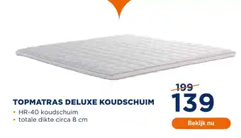 TotaalBED Topmatras Deluxe Koudschuim aanbieding